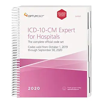 icd 10 cm 2020 expert for hospitals includes guidelines 1st edition optum360a 1622545222, 978-1622545223