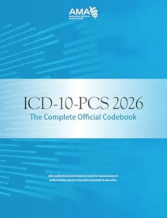 icd 10 pcs 2026 the complete official codebook 1st edition american medical association 164016328x,