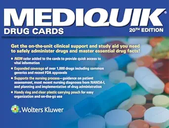 mediquik drug cards 1st edition carla vitale ,lww 1496382099, 978-1496382092