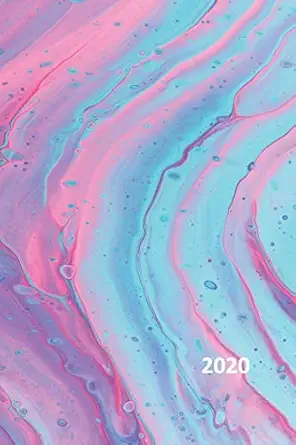 2020 oil water food coloring photography chic planner calendar organizer daily weekly monthly student for