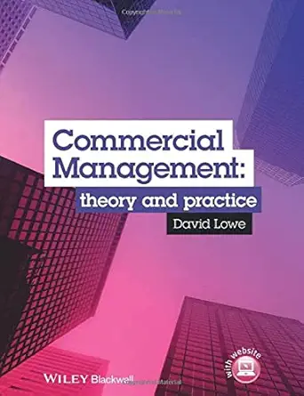 commercial management theory and practice 1st edition david lowe 1405124687, 978-1405124683