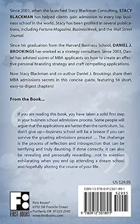 the mba application roadmap the essential guide to getting into a top business school 1st edition stacy