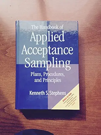 applied acceptance sampling plans procedures and principles 1st edition kenneth s stephens 0873894758,