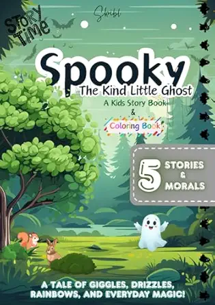 spooky the kind little ghost 2 in 1 story and colouring book spooky fun and friendly ghost cute creepy kawaii