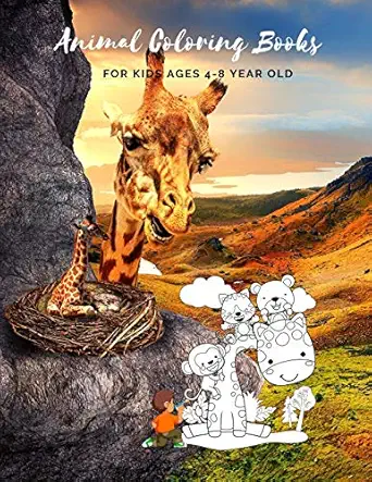 animal coloring books for kids ages 4 8 year old animal colouring book cartoon for boys girls toddlers and