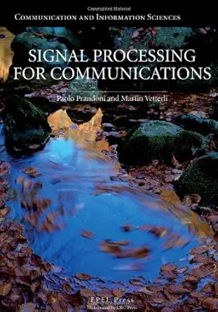 signal processing for communications 1st edition paolo prandoni ,martin vetterli 1420070460, 978-1420070460