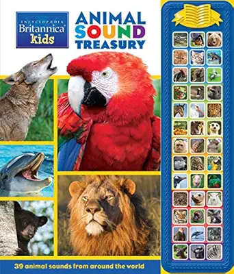 encyclopaedia britannica kids animal sound storybook treasury 39 button sound book pi kids 1st edition pi