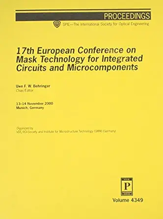 17th european conference on mask technology for integrated circuits and microcomponents 1st edition uwe f