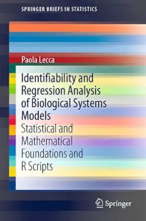 identifiability and regression analysis of biological systems models statistical and mathematical foundations