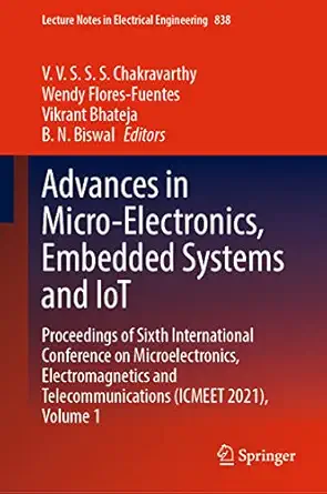 advances in micro electronics embedded systems and iot proceedings of sixth international conference on