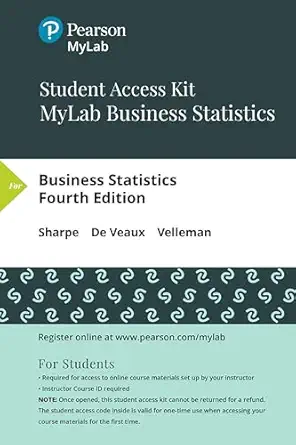 business statistics mylab statistics with pearson etext access code 1st edition norean sharpe ,richard de