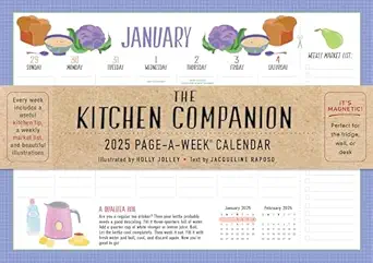 the kitchen companion page a week calendar 2025 its magnetic perfect for the fridge wall or desk 1st edition