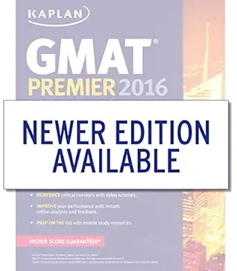 kaplan gmat premier 2016 with 6 practice tests book + online + dvd + mobile 1st edition kaplan 1625231350,