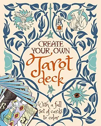 create your own tarot deck with a full set of cards to color 1st edition alice ekrek 1839404159,