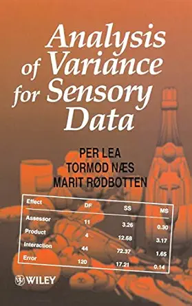 analysis of variance for sensory data 1st edition per lea ,tormod na s ,marit ra dbotten 0471967505,