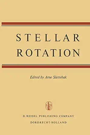 stellar rotation proceedings of the iau colloquium held at the ohio state university columbus o u s a