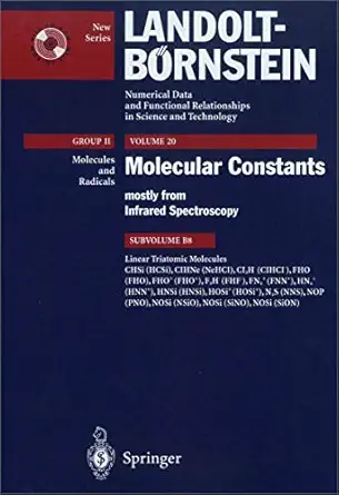 linear triatomic molecules chsi clhne cl2h fho fho+ f2h fn2+ hn2+ hnsi in science and technology new series