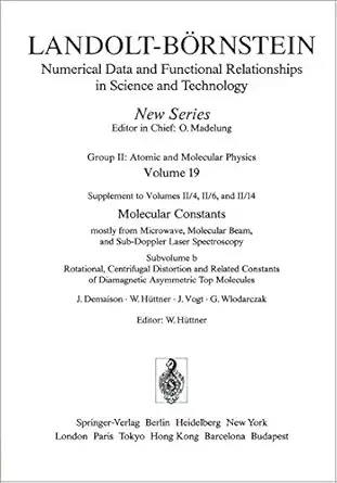 rotational centrifugal distortion and related constants of diamagnetic asymmetric top molecules / rotations