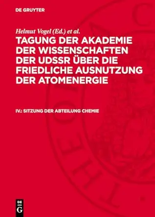 sitzung der abteilung chemie 1st edition helmut vogel ,albert kopp 3112749006, 978-3112749005