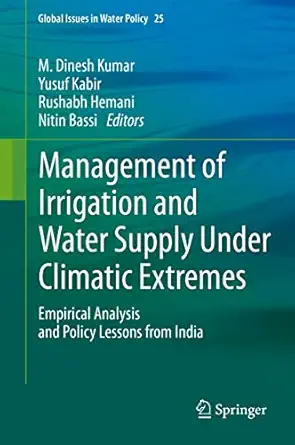 management of irrigation and water supply under climatic extremes empirical analysis and policy lessons from