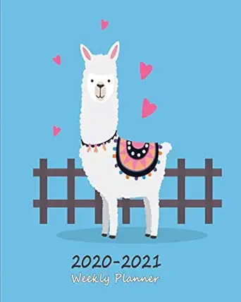 2020 2021 weekly planner alpaca and llama diary and appointment scheduling book with to do list   a alpaca