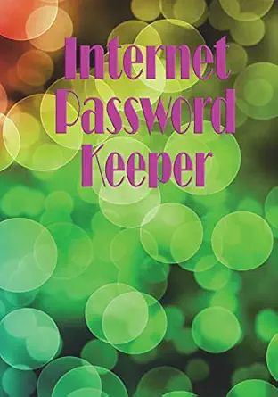 internet password keeper logbook internet password organizer diary journal notebook size 7x10 inches 1st