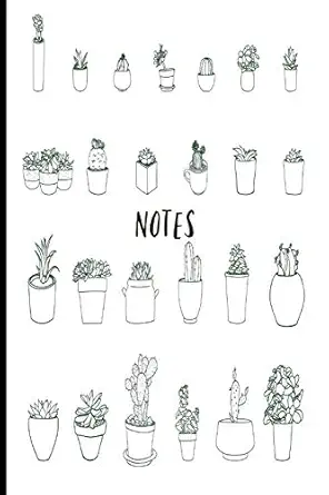 notes house plants succulent cactus book notepad notebook composition and journal gratitude dot diary