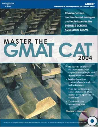 master the gmat cat 2004 1st edition arco 0768912024, 978-0768912029