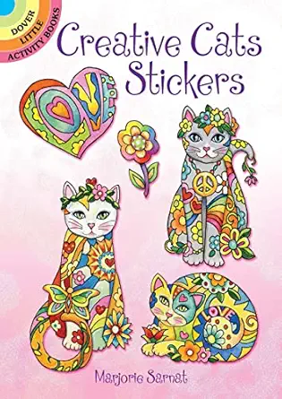 creative cats stickers 1st edition marjorie sarnat 0486807037, 978-0486807034
