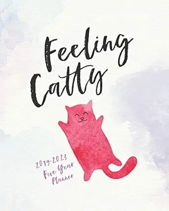2019 2023 five year planner feeling catty the cat lovera s monthly calendar planner 5 year calendar and