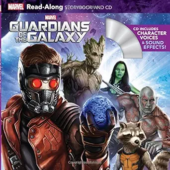 guardians of the galaxy read along storybook and cd 1st edition megan ilnitzki 1484781538, 978-1484781531