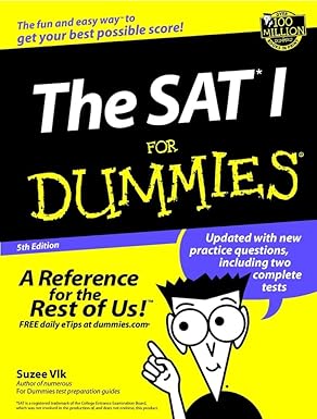 the sat i for dummies 1st edition suzee vlk 0764554727, 978-0764554728