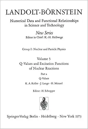 q values / q werte 1st edition k a keller ,j lange ,h ma 1/4nzel 3540060316, 978-3540060314