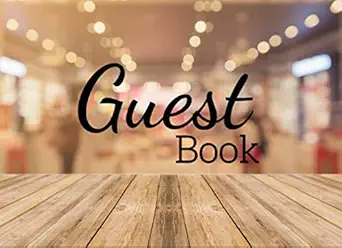 guest book beautiful book for visitors cute background with faded lights 1st edition wj notebooks 1679032461,