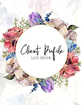 client profile book customer tracking log book with alphabetized tabs and area for personal notes on products