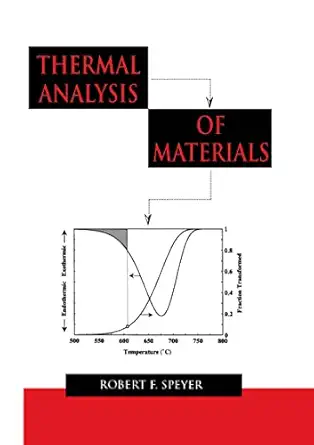 thermal analysis of materials 1st edition robert speyer 0824789636, 978-0824789633
