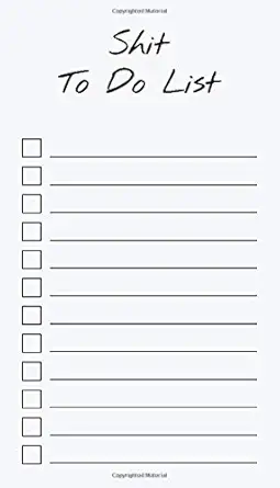 to do list notepad shit to do list checklist task planner for grocery shopping planning organizing 1st