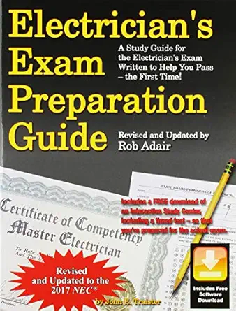 electricians exam preparation guide to the 2017 nec 1st edition rob adair 1572183527, 978-1572183520