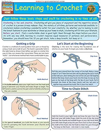 learning to crochet quickstudy laminated reference guide 1st edition lisa drucker ,kaaren ashley 1572229594,