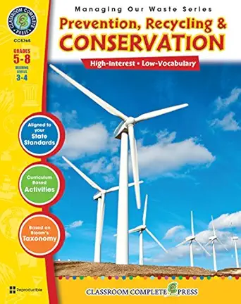 prevention recycling and conservation gr 5 8 classroom complete press 1st edition erika gasper 1553193032,