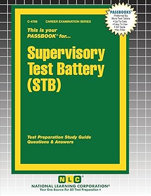 supervisory test battery 1st edition passbooks 1799347664, 978-1799347668