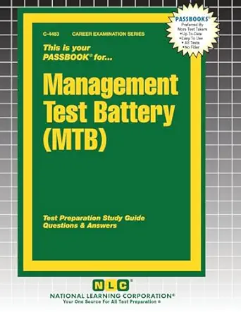 management test battery 1st edition passbooks 1799344835, 978-1799344834