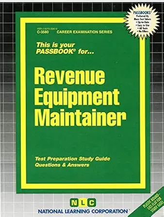 revenue equipment maintainer 1st edition national learning corporation 0837335809, 978-0837335803