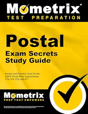 postal exam secrets study guide review and practice tests for the usps virtual entry assessment 474 475 476