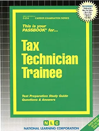tax technician trainee 1st edition national learning corporation 0837302145, 978-0837302140