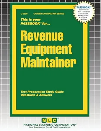 revenue equipment maintainer 1st edition passbooks 1799335801, 978-1799335801