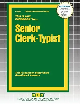 senior clerk typist 1st edition passbooks 1799319369, 978-1799319368