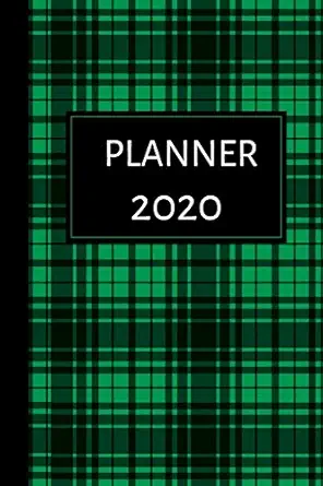 2020 planner jan to dec 2020 yearly weekly monthly calendar views green plaid design cover weekly to do list