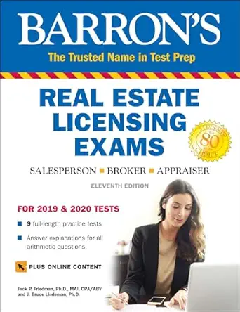 real estate licensing exams 1st edition jack p friedman ph d ,j bruce lindeman ph d 1438011865, 978-1438011868