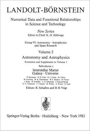 interstellar matter galaxy universe / interstellare materie die galaxis universum 1st edition p biermann ,h h
